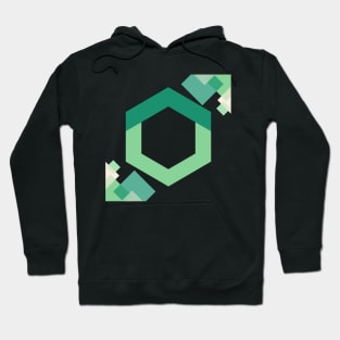 Green APEX LABS Hexagon - Modern Design Hoodie